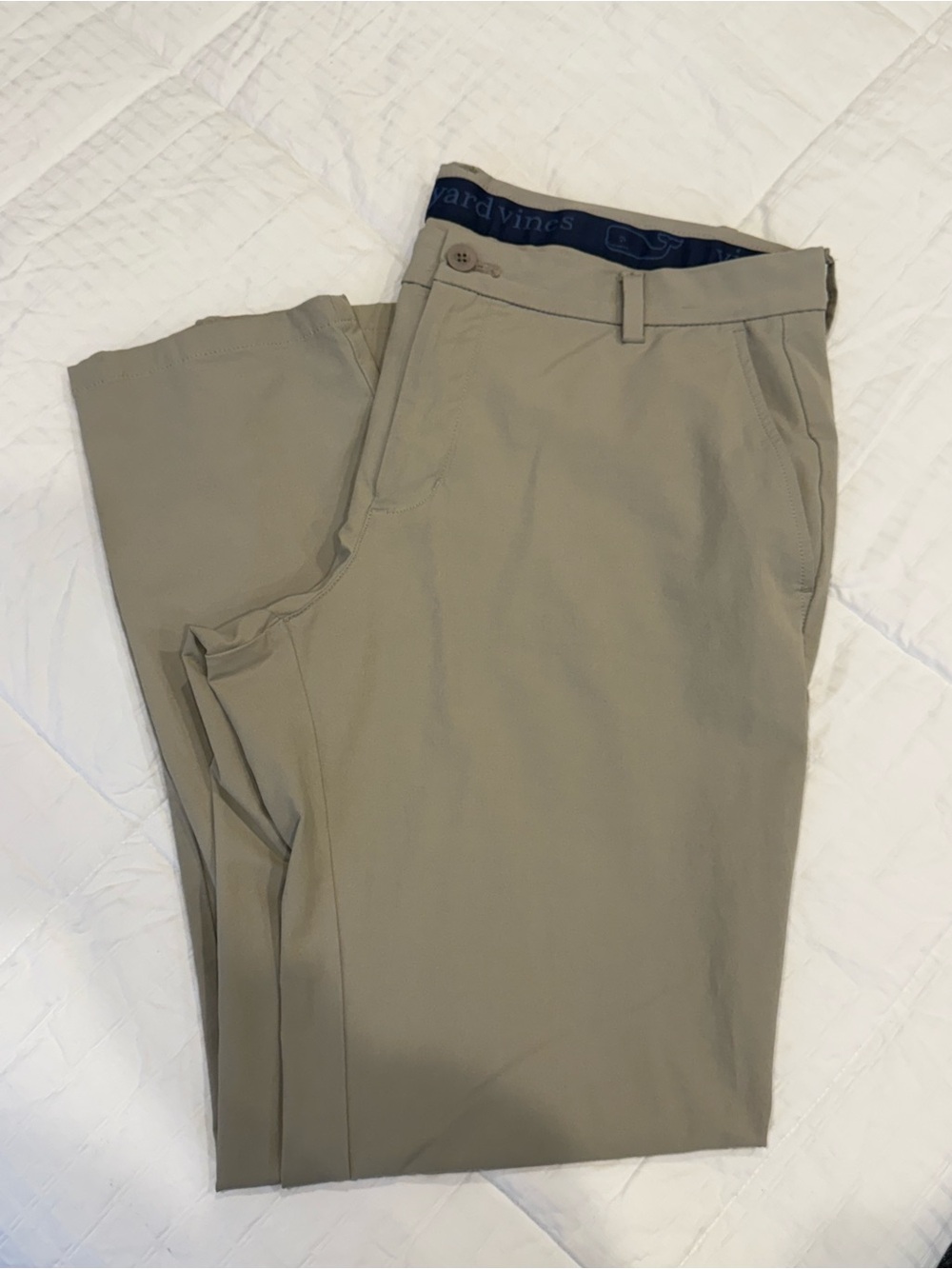 Men’s Vineyard Vines Khaki Tech Performance Pants Size 36 x 32
